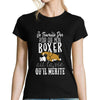 T-shirt femme Boxer | Je Travaille Dur - Planetee