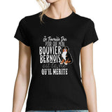 T-shirt femme Bouvier Bernois | Je Travaille Dur - Planetee