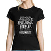 T-shirt femme Bouledogue Français | Je Travaille Dur - Planetee