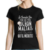 T-shirt femme Bichon Maltais | Je Travaille Dur - Planetee