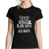 T-shirt femme Berger Blanc Suisse | Je Travaille Dur - Planetee