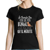 T-shirt femme Bengal | Je Travaille Dur - Planetee