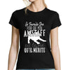 T-shirt femme Amstaff | Je Travaille Dur - Planetee