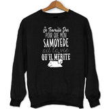 Sweat Samoyède | Je Travaille Dur - Planetee