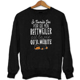 Sweat Rottweiller | Je Travaille Dur - Planetee