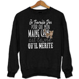 Sweat Maine Coon | Je Travaille Dur - Planetee