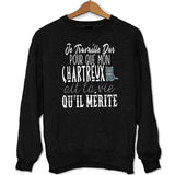 Sweat Chartreux | Je Travaille Dur - Planetee