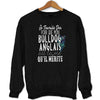 Sweat Bulldog Anglais | Je Travaille Dur - Planetee