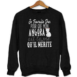 Sweat Angora | Je Travaille Dur - Planetee