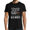 T-shirt homme Teckel | Je Travaille Dur - Planetee