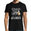 T-shirt homme Lapin | Je Travaille Dur - Planetee