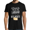 T-shirt homme Labrador | Je Travaille Dur - Planetee