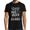 T-shirt homme Dogue Argentin | Je Travaille Dur - Planetee