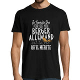 T-shirt homme Berger Allemand | Je Travaille Dur - Planetee
