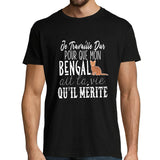 T-shirt homme Bengal | Je Travaille Dur - Planetee