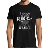 T-shirt homme Beauceron | Je Travaille Dur - Planetee