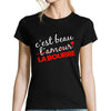 T-shirt Femme c'est beau la bourre - Planetee