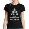 T-shirt Femme OSS117 - Keep Calm and Beurre Your biscotte - Planetee