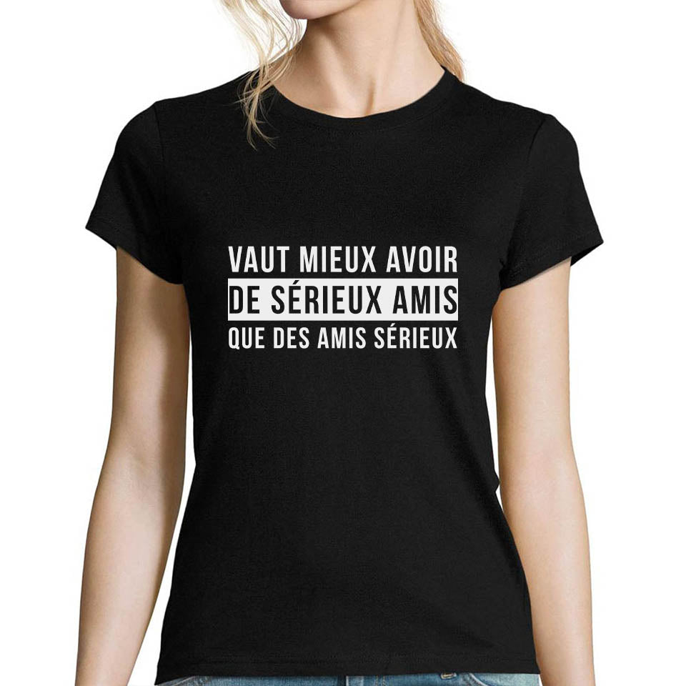 Rap Français Vetements Nekfeu T-shirt Femme Nekfeu Amis Sérieux