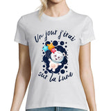 T-shirt Femme Big Flo Oli Un Jour j'irai sur la Lune - Planetee