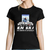 T-shirt Femme Ski une légende tu deviendras - Planetee