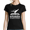 T-shirt Femme Plongeon une légende tu deviendras - Planetee