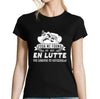 T-shirt Femme Lutte une légende tu deviendras - Planetee