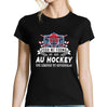 T-shirt Femme Hockey une légende tu deviendras - Planetee