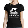 T-shirt Femme Gym une légende tu deviendras - Planetee