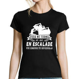 T-shirt Femme Escalade une légende tu deviendras - Planetee