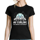 T-shirt Femme Curling une légende tu deviendras - Planetee