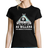 T-shirt Femme Billard une légende tu deviendras - Planetee