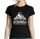 T-shirt Femme Baseball une légende tu deviendras - Planetee
