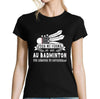 T-shirt Femme Badminton une légende tu deviendras - Planetee