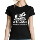 T-shirt Femme Badminton une légende tu deviendras - Planetee