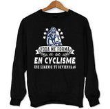 Sweat Cyclisme une légende tu deviendras - Planetee