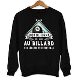 Sweat Billard une légende tu deviendras - Planetee