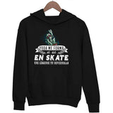 Sweat à Capuche Skateboard une légende tu deviendras - Planetee