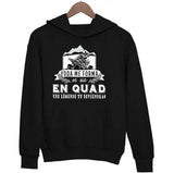 Sweat à Capuche Quad une légende tu deviendras - Planetee