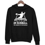 Sweat à Capuche Handball une légende tu deviendras - Planetee