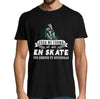 T-shirt Homme Skateboard une légende tu deviendras - Planetee