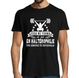 T-shirt Homme Haltérophilie une légende tu deviendras - Planetee