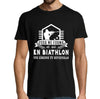 T-shirt Homme Biathlon une légende tu deviendras - Planetee