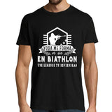 T-shirt Homme Biathlon une légende tu deviendras - Planetee