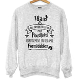 Sweat Anniversaire 18 Ans - Planetee