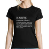 T-shirt femme Karine | Prénom Définition - Planetee