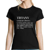 T-shirt femme Tiffany | Prénom Définition - Planetee