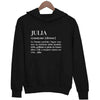 Sweat à capuche Julia | Prénom Définition - Planetee