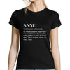 T-shirt femme Anne | Prénom Définition - Planetee