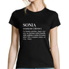 T-shirt femme Sonia | Prénom Définition - Planetee